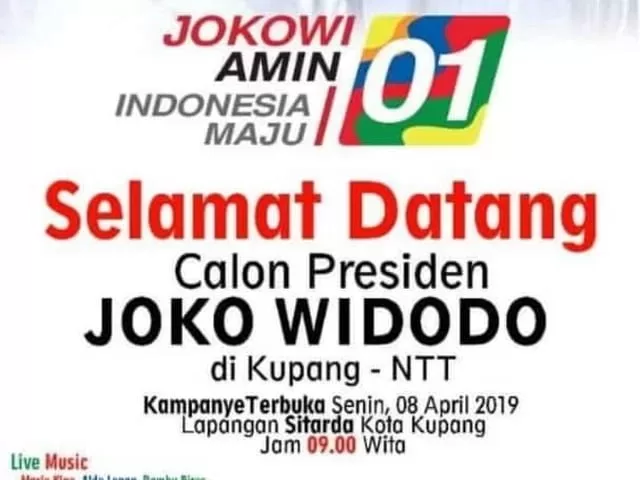 kampanye terbuka Jokowi di Kupang NTT